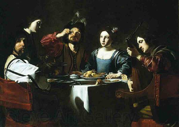 Nicolas Tournier Banquet Scene with a Lute Player Spain oil painting art